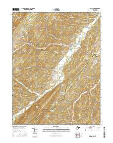 Burlington West Virginia Current topographic map, 1:24000 scale, 7.5 X 7.5 Minute, Year 2016