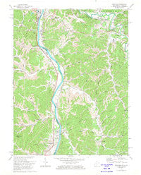 Burnaugh Kentucky Historical topographic map, 1:24000 scale, 7.5 X 7.5 Minute, Year 1972