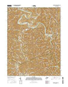 Burning Springs West Virginia Current topographic map, 1:24000 scale, 7.5 X 7.5 Minute, Year 2016