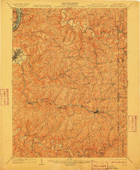 Cameron West Virginia Historical topographic map, 1:62500 scale, 15 X 15 Minute, Year 1904
