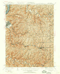 Cameron West Virginia Historical topographic map, 1:62500 scale, 15 X 15 Minute, Year 1935