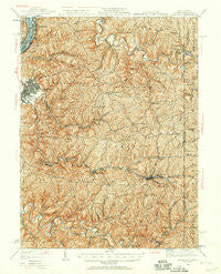 Cameron West Virginia Historical topographic map, 1:62500 scale, 15 X 15 Minute, Year 1935