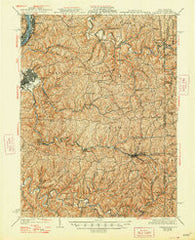 Cameron West Virginia Historical topographic map, 1:62500 scale, 15 X 15 Minute, Year 1942