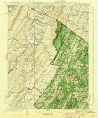 Capon Bridge West Virginia Historical topographic map, 1:62500 scale, 15 X 15 Minute, Year 1943
