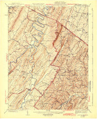 Capon Bridge West Virginia Historical topographic map, 1:62500 scale, 15 X 15 Minute, Year 1943