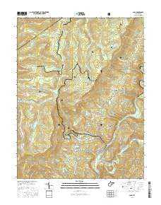 Cass West Virginia Current topographic map, 1:24000 scale, 7.5 X 7.5 Minute, Year 2016