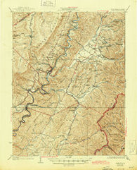 Cass West Virginia Historical topographic map, 1:62500 scale, 15 X 15 Minute, Year 1924