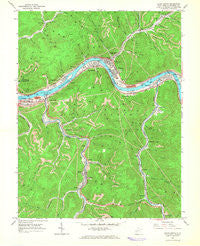 Cedar Grove West Virginia Historical topographic map, 1:24000 scale, 7.5 X 7.5 Minute, Year 1965