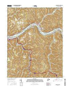 Cedar Grove West Virginia Current topographic map, 1:24000 scale, 7.5 X 7.5 Minute, Year 2016