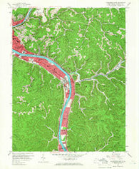 Charleston East West Virginia Historical topographic map, 1:24000 scale, 7.5 X 7.5 Minute, Year 1957