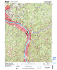 Charleston East West Virginia Historical topographic map, 1:24000 scale, 7.5 X 7.5 Minute, Year 1996