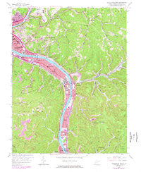 Charleston East West Virginia Historical topographic map, 1:24000 scale, 7.5 X 7.5 Minute, Year 1958