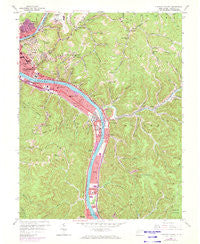 Charleston East West Virginia Historical topographic map, 1:24000 scale, 7.5 X 7.5 Minute, Year 1957