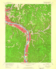 Charleston East West Virginia Historical topographic map, 1:24000 scale, 7.5 X 7.5 Minute, Year 1957