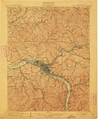 Charleston Special West Virginia Historical topographic map, 1:62500 scale, 15 X 15 Minute, Year 1909