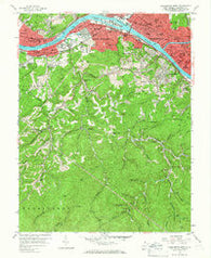 Charleston West West Virginia Historical topographic map, 1:24000 scale, 7.5 X 7.5 Minute, Year 1958