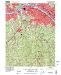 Charleston West West Virginia Historical topographic map, 1:24000 scale, 7.5 X 7.5 Minute, Year 1996
