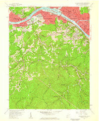 Charleston West West Virginia Historical topographic map, 1:24000 scale, 7.5 X 7.5 Minute, Year 1958