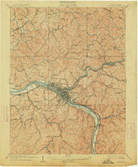 Charleston West Virginia Historical topographic map, 1:62500 scale, 15 X 15 Minute, Year 1909