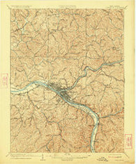 Charleston West Virginia Historical topographic map, 1:62500 scale, 15 X 15 Minute, Year 1909