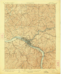 Charleston West Virginia Historical topographic map, 1:62500 scale, 15 X 15 Minute, Year 1909