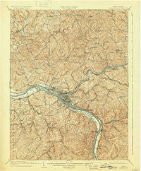 Charleston West Virginia Historical topographic map, 1:62500 scale, 15 X 15 Minute, Year 1909