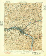 Charleston West Virginia Historical topographic map, 1:62500 scale, 15 X 15 Minute, Year 1935