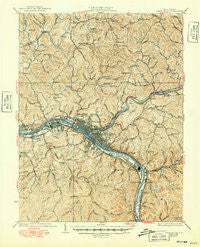 Charleston West Virginia Historical topographic map, 1:62500 scale, 15 X 15 Minute, Year 1935
