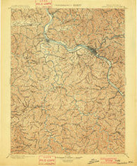 Charleston West Virginia Historical topographic map, 1:125000 scale, 30 X 30 Minute, Year 1899