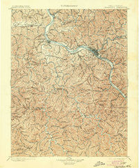 Charleston West Virginia Historical topographic map, 1:125000 scale, 30 X 30 Minute, Year 1899