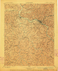 Charleston West Virginia Historical topographic map, 1:125000 scale, 30 X 30 Minute, Year 1899
