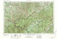 Charleston West Virginia Historical topographic map, 1:250000 scale, 1 X 2 Degree, Year 1957