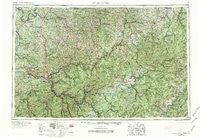 Charleston West Virginia Historical topographic map, 1:250000 scale, 1 X 2 Degree, Year 1957