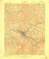 Charleston West Virginia Historical topographic map, 1:62500 scale, 15 X 15 Minute, Year 1909