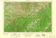 Charleston West Virginia Historical topographic map, 1:250000 scale, 1 X 2 Degree, Year 1957