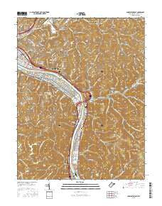 Charleston East West Virginia Current topographic map, 1:24000 scale, 7.5 X 7.5 Minute, Year 2016