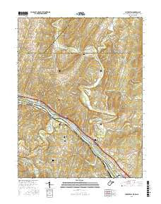Cherry Run West Virginia Current topographic map, 1:24000 scale, 7.5 X 7.5 Minute, Year 2016