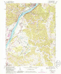 Cheshire Ohio Historical topographic map, 1:24000 scale, 7.5 X 7.5 Minute, Year 1968