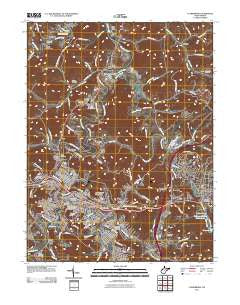 Clarksburg West Virginia Historical topographic map, 1:24000 scale, 7.5 X 7.5 Minute, Year 2011