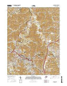 Clarksburg West Virginia Current topographic map, 1:24000 scale, 7.5 X 7.5 Minute, Year 2016