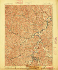 Clarksburg West Virginia Historical topographic map, 1:62500 scale, 15 X 15 Minute, Year 1902