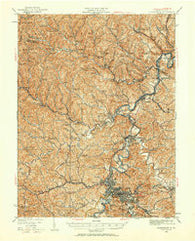 Clarksburg West Virginia Historical topographic map, 1:62500 scale, 15 X 15 Minute, Year 1923
