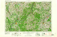 Clarksburg West Virginia Historical topographic map, 1:250000 scale, 1 X 2 Degree, Year 1961