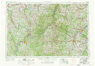 Clarksburg West Virginia Historical topographic map, 1:250000 scale, 1 X 2 Degree, Year 1956