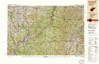 Clarksburg West Virginia Historical topographic map, 1:250000 scale, 1 X 2 Degree, Year 1988