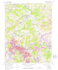 Clarksburg West Virginia Historical topographic map, 1:24000 scale, 7.5 X 7.5 Minute, Year 1958