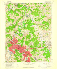 Clarksburg West Virginia Historical topographic map, 1:24000 scale, 7.5 X 7.5 Minute, Year 1958