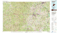 Clarksburg West Virginia Historical topographic map, 1:100000 scale, 30 X 60 Minute, Year 1982
