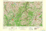 Clarksburg West Virginia Historical topographic map, 1:250000 scale, 1 X 2 Degree, Year 1956
