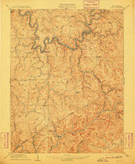 Clay West Virginia Historical topographic map, 1:62500 scale, 15 X 15 Minute, Year 1910